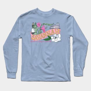 Greetings from Savannah Georgia tourist souvenir Long Sleeve T-Shirt